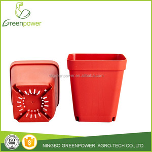 กระถางดอกไม้ทำสวนพลาสติกสีสันสดใสทรงสี่เหลี่ยมขนาดเล็ก - Product Image 3
