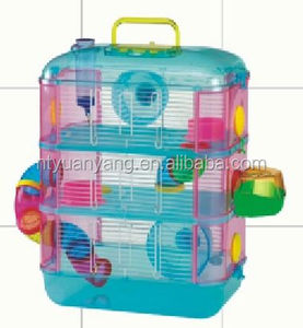 Gabbia per cani di alta qualità in plastica criceto gabbia per topi Multi-strato di dimensioni con facile da trasportare la maniglia modello solido all'ingrosso della scatola di fabbrica - Product Image 1