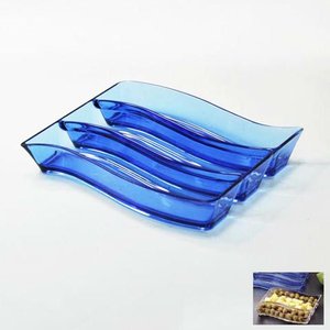 Flower shape <b>plastic</b> snack acrylic plate - Product Image 6