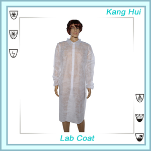 100% en polypropylène bleu <span class=keywords><strong>blouse</strong></span> <span class=keywords><strong>jetable</strong></span>, sarraus de laboratoire <span class=keywords><strong>jetable</strong></span> à bas prix - Product Image 2