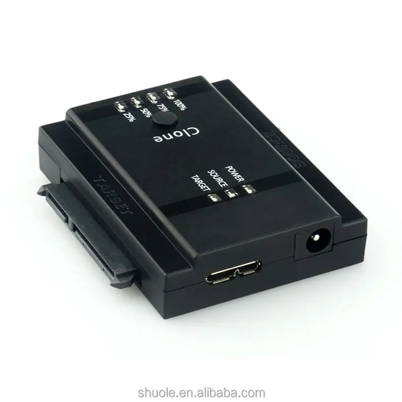 USB3.0 दोहरी SATA हार्ड ड्राइव के साथ डॉक HDD अनुलिपित्र पोर्टेबल, HDD क्लोन ऑफ़लाइन