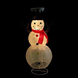 Tissu Saisonnière Classique Top <span class=keywords><strong>Noel</strong></span> Led d'intérieur En Gros Décor De Noël grandes décorations de bonhomme de neige avec Chapeau et Écharpe - Product Image 3