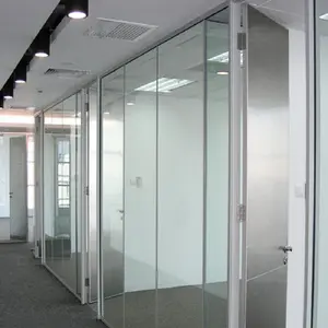 Parete divisoria in vetro divisorio in vetro temperato con struttura insonorizzata in alluminio per ufficio