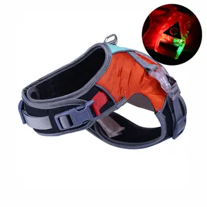 Rompi Anjing LED Lampu High-End Kustom Keamanan Reflektif Harness Anjing LED Harness Anjing