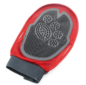Pet Grooming <b>Glove</b> Mitt Dual Side Dog Hair Remover Grooming Massage <b>Glove</b> With Five-finger Comb <b>Shower</b> - Product Image 2