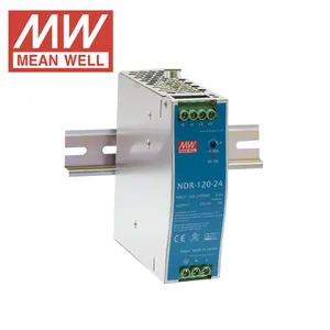 SMPS Original Meanwell NDR-120-24 120W 24V 5A AC-DC เอาต์พุตเดี่ยว Slim อุตสาหกรรม DIN Rail Switching Power Supply