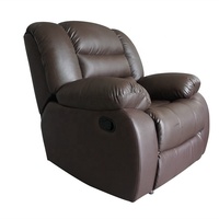 Canapé de salon en cuir confortable, pivotante, inclinable à bascule, style européen