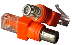 Adattatore Femmina Tipo <span class=keywords><strong>F</strong></span> RG6 RF a Maschio RJ45 per Connettore Coassiale - Product Image 4