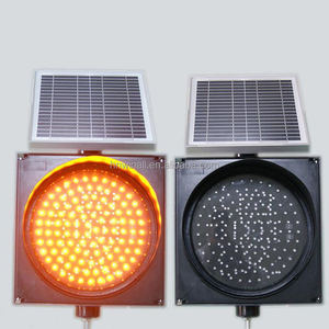 Mini lumière Led solaire jaune clignotante, voyant d'avertissement de circulation, voyant d'avertissement sans fil - Product Image 6