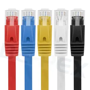 高品质扁平以太网电缆 Lan Cat5e/cat6 跳线