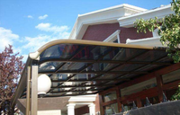 Nouvelle conception de couverture de patio, portes, auvent, abri contre la pluie, terrasse, pare-soleil, auvent en aluminium
