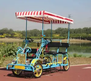 Роскошный тандемный велосипед surrey на колесах для 4 человек, для обзора, туризм, новый стиль