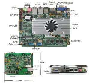 Carte mère intel atom d2550 combo. <span class=keywords><strong>ram</strong></span>. hda alc662 prix bord, intel d2550,1 <span class=keywords><strong>giga</strong></span>, com <span class=keywords><strong>6</strong></span>,12v dc - Product Image 1