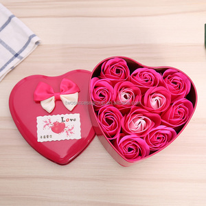 High Quality Heart Style Bath <b>Soap</b> Rose Flowers Gift Box <b>Soap</b> Flower for Valentine's Day - Product Image 3