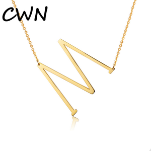 Fashion Jewellery Gold Plated <strong>Sideways</strong> <strong>Initial</strong> Letter D Women <strong>Necklace</strong> - Product Image 5