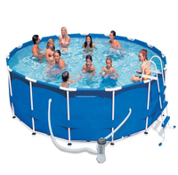 Bâche de piscine portable en PVC avec cadre métallique pour jardin d'enfants, personnalisable