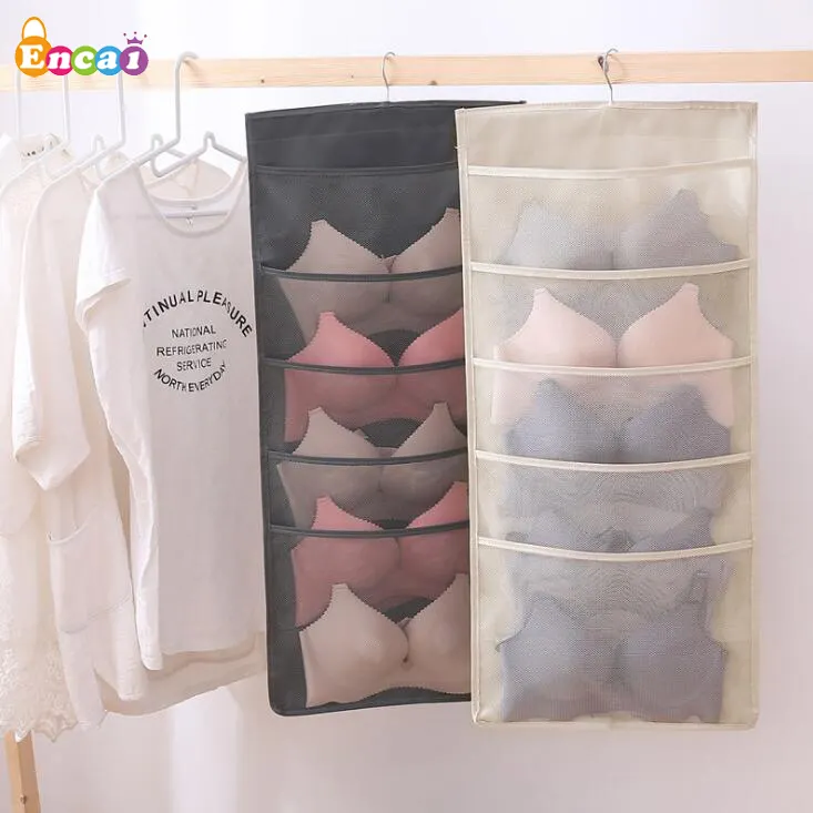 Reggiseno organizzatore pieghevole biancheria intima appesa Organizer per reggiseno appendiabiti in tessuto con appendiabiti per giocattoli porta asciugamani calzini reggiseno