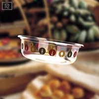 8oz Wegwerp Transparante PLA Ronde Bakjes voor Thee, Eten en Sauzen met C121 Deksel, Aangepaste Bedrukking, See-box Merk voor Verpakkingen
