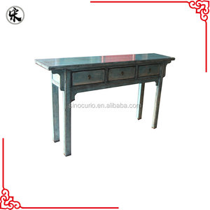 Mesa de <span class=keywords><strong>consola</strong></span> de cajones pintados de salón de madera sólida, reproducción vintage China - Product Image 5