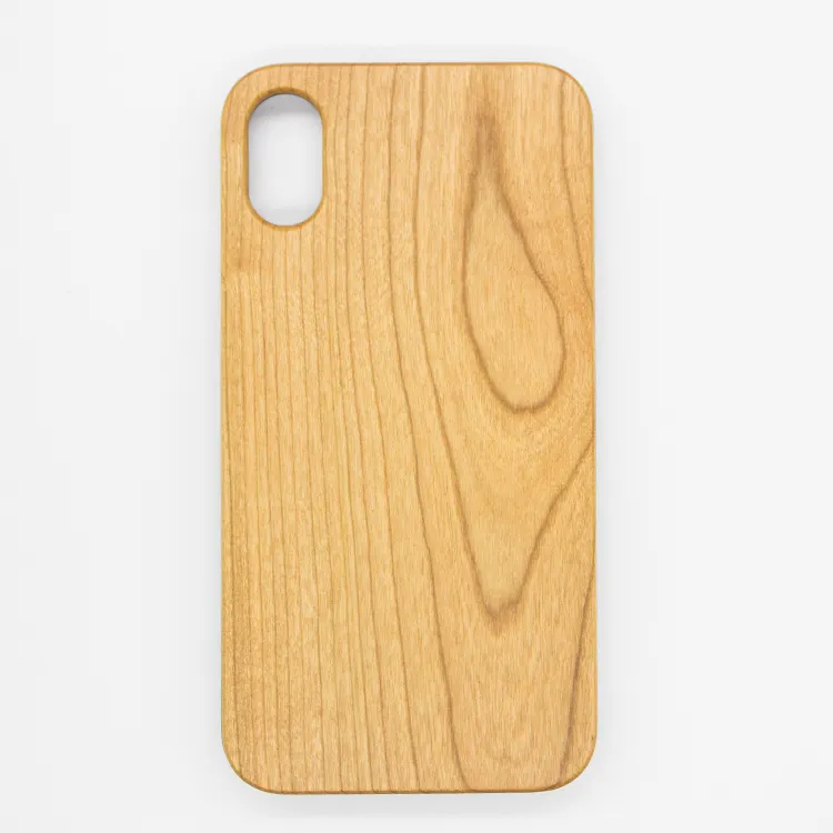 Wood phone cover For Iphone X,100 % Real Natural Wooden Case