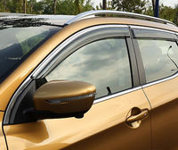 Visera de ventana de coche cromada ajuste universal personalizada lluvia/protector solar | Venta al por mayor producto específico viseras deflectores de insectos de viento