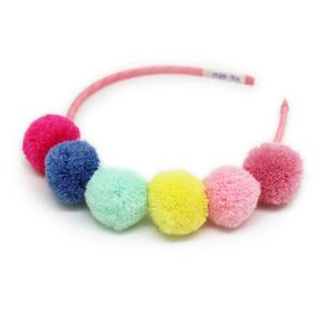 Diadema <span class=keywords><strong>de</strong></span> pompón para niña, bandana <span class=keywords><strong>de</strong></span> pelo <span class=keywords><strong>de</strong></span> imitación para niña - Product Image 1