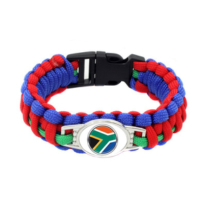 Personnalisé à la main Corde nationale D'afrique Du Sud drapeau bracelet paracorde - Product Image 1