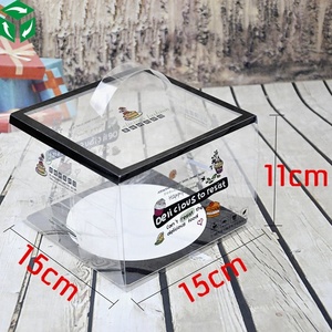 Kotak kue tampilan plastik bening kemasan murah kecil kotak permen pernikahan kertas karton disesuaikan folder kertas dilapisi Modern - Product Image 5
