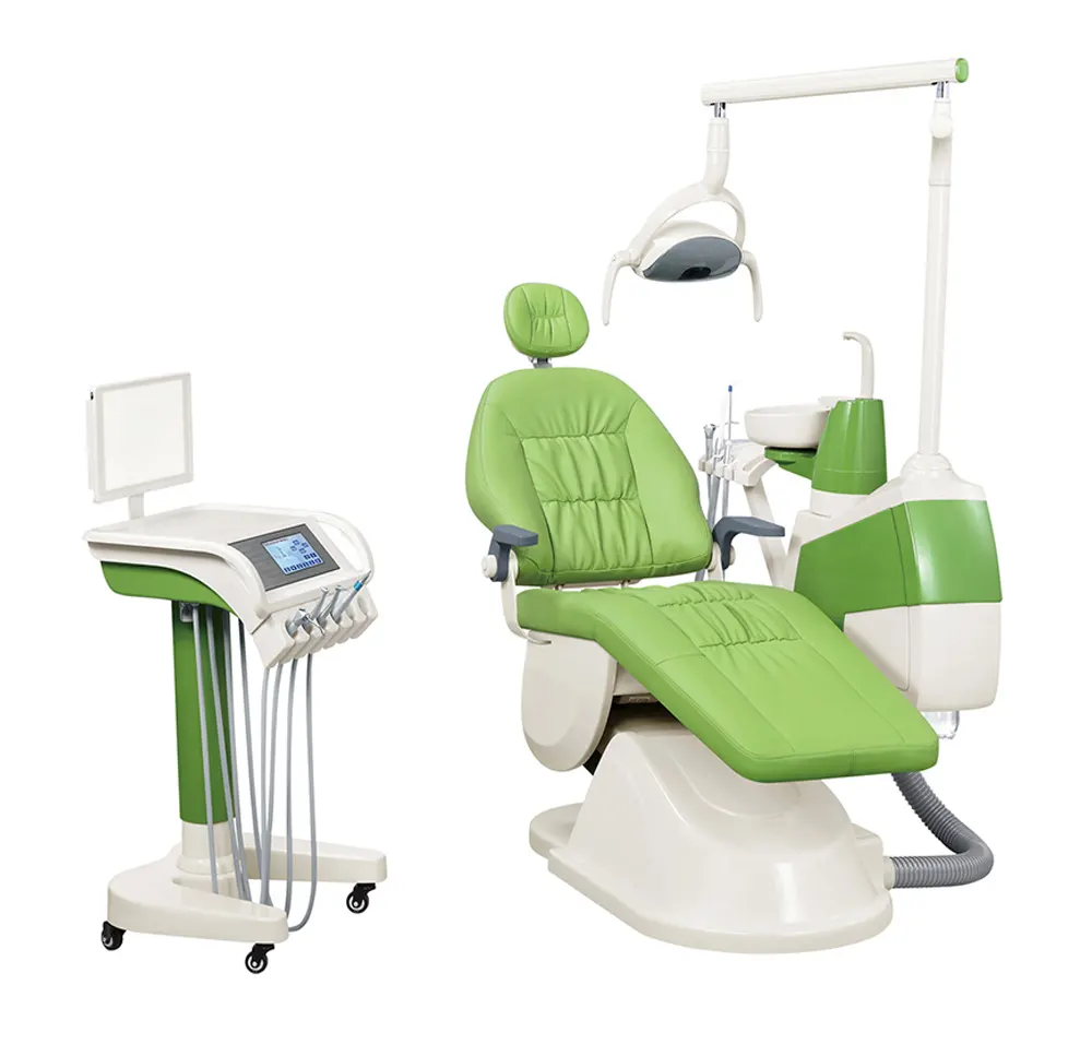 Economic dental chair unit/cheap dental chair/integral dental unit with CE mark foldable double bed