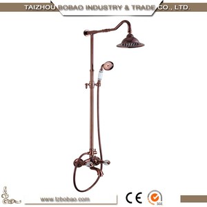 Estilo 9021 Mejor Precio Latón Antiguo Doble Manijas de Montaje En Pared Bañera Ducha Grifos Mezcladores y Grifos - Product Image 2