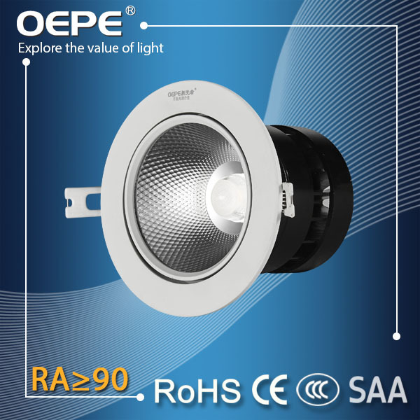 Cri 90 3000 K 10 W Cob Empotrada Led Downlight Uso Tienda de Instalación de Iluminación de Techo Integrado Llevó el Downlight