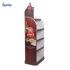 Pop personalizado publicidad promocional cartón pos rack, rentable piso cartón pos soporte de exhibición - Product Image 2