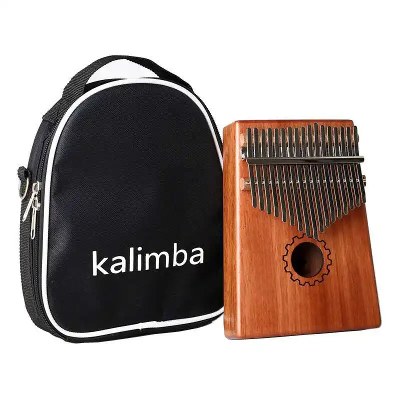 Portable Fashion 17 Key Okoume Sanza Finger Thumb Keyboard Marimba Wood Musical Instrument Kalimba