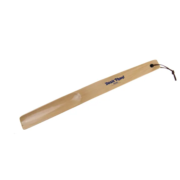 Custom Hotel Long Handled Wooden Shoe Horn With Logo