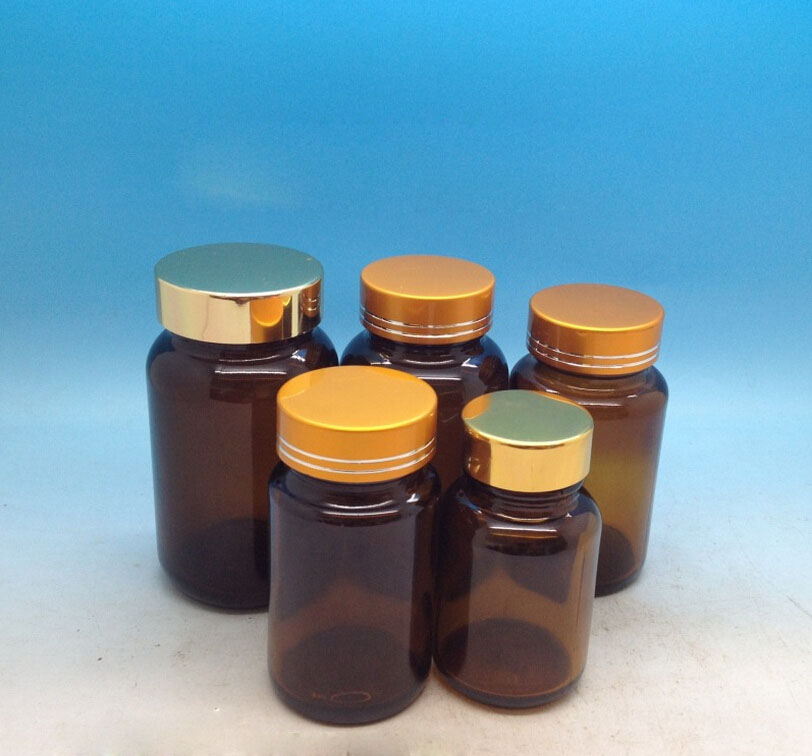 Haonai hot sale bulk pharmaceutical amber Glass medicine bottle