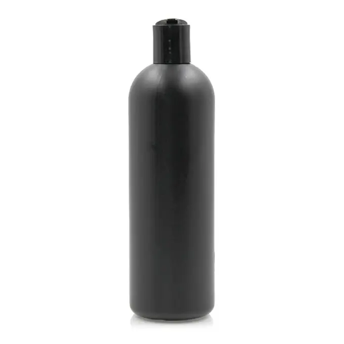 Boston yuvarlak 500ML 16 OZ siyah plastik şişe için kozmetik
