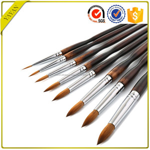8 Pcs/ensemble <span class=keywords><strong>Sable</strong></span> Cheveux Courts Bouleau Poignée Aquarelle Et Acrylique Et Peinture À L'huile Brosses Ensemble - Product Image 1