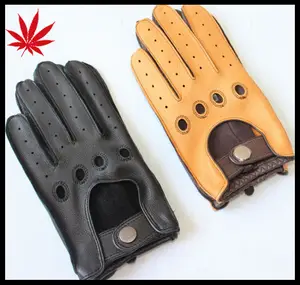 Deerskin-Guante de cuero para hombre, moderno, para conducir