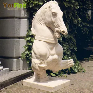Tuin Decor Marmer Romeinse Paard Torso Standbeeld