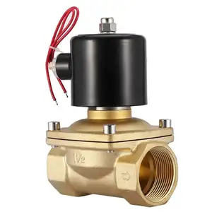 COVNA DN40 1.5 pollici 2 Vie 24VAC In Ottone Normalmente Chiuso Solenoide Elettrico Valvola Dell'acqua