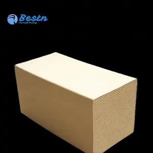 Transferência maciça cordierite honeycomb monólito cerâmico 150*150*300mm