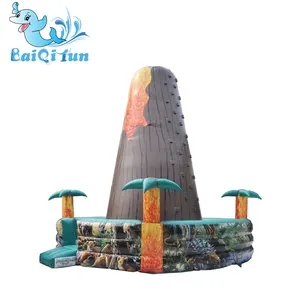 Inflatable volcano island climbing wall, inflatable rock hill walls, inflatable volcano climbing