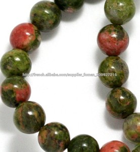 <span class=keywords><strong>Perles</strong></span> rondes 8mm <span class=keywords><strong>unakite</strong></span> de pierres précieuses rondes image des pierres naturelles - Product Image 1