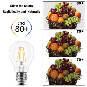 Bóng Đèn LED Dây Tóc A60 6W/8W Kính Trong Suốt 220-240V E27 Có Thể Điều Chỉnh Độ Sáng - Product Image 2