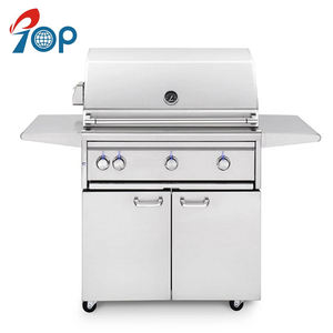 Barbecue à gaz GPL intérieur en acier inoxydable haut de gamme de 34 po sur chariot - Product Image 2
