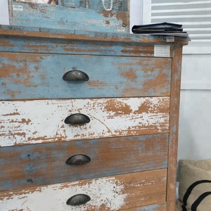 Mobili da Salotto Shabby Chic all'Ingrosso Cassettiera <span class=keywords><strong>Vintage</strong></span> in Legno Riciclato Usato Arredamento Soggiorno Shabby Chic - Product Image 3