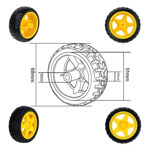 DIY Chassis Kit Smart Auto Robot Wiel Band Voor TT Reductiemotor