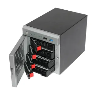 NAS 4 khay mạng lưu trữ khung gầm với ổ cửa trường hợp máy chủ