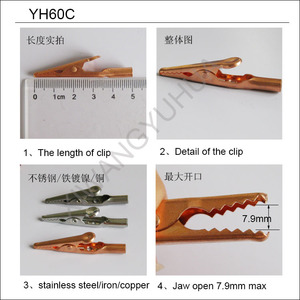 Alligator Clips Mini Waterdichte Connector 50Mm 10a Alligator Clip Veer Roestvrij Staal Clip Met Laarzen - Product Image 4