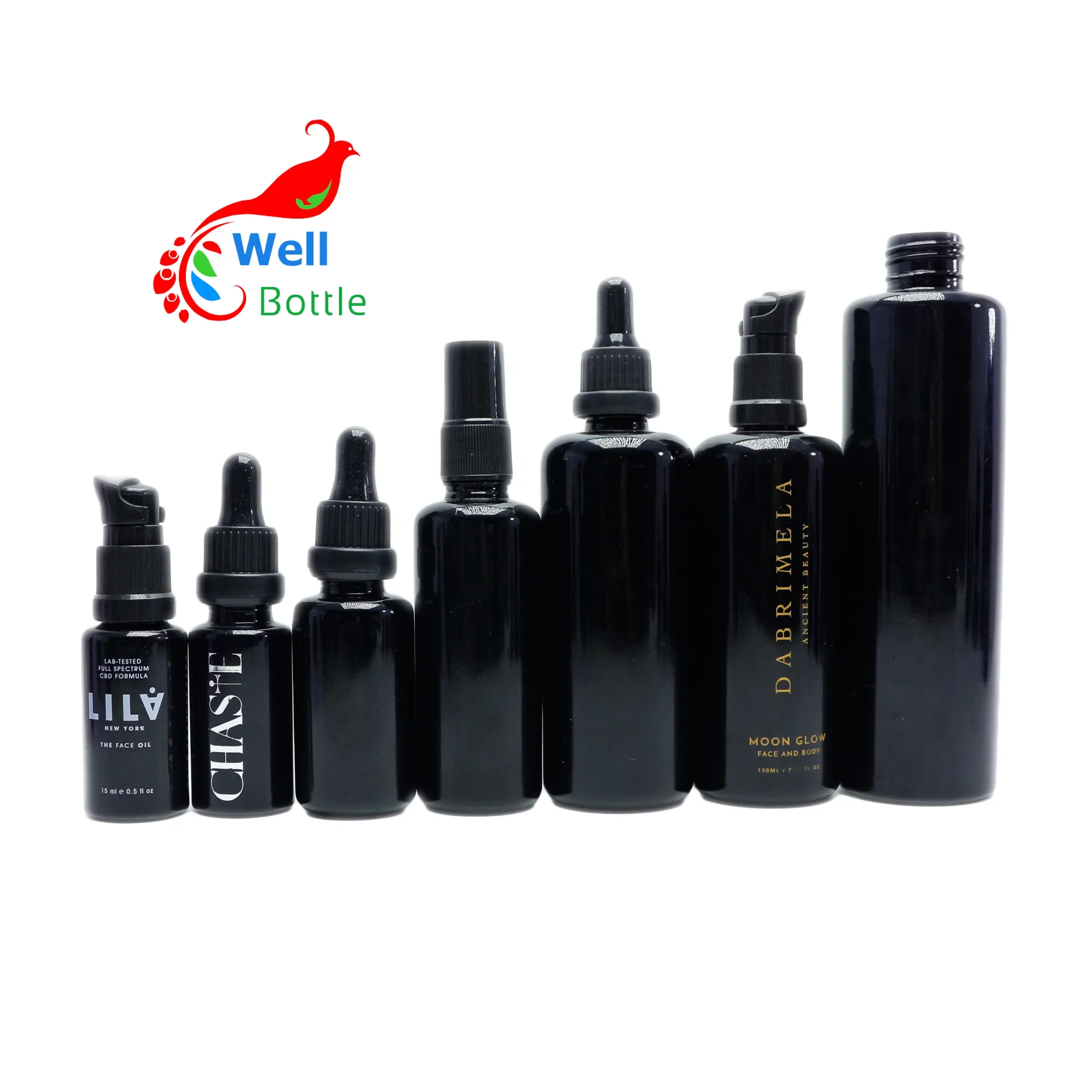 5ml 10ml 15ml 30ml 50ml 60ml 100ml Glas Tropf flasche Öl ätherisches Öl UV schwarz Glasflasche mit Pump VJ-888C